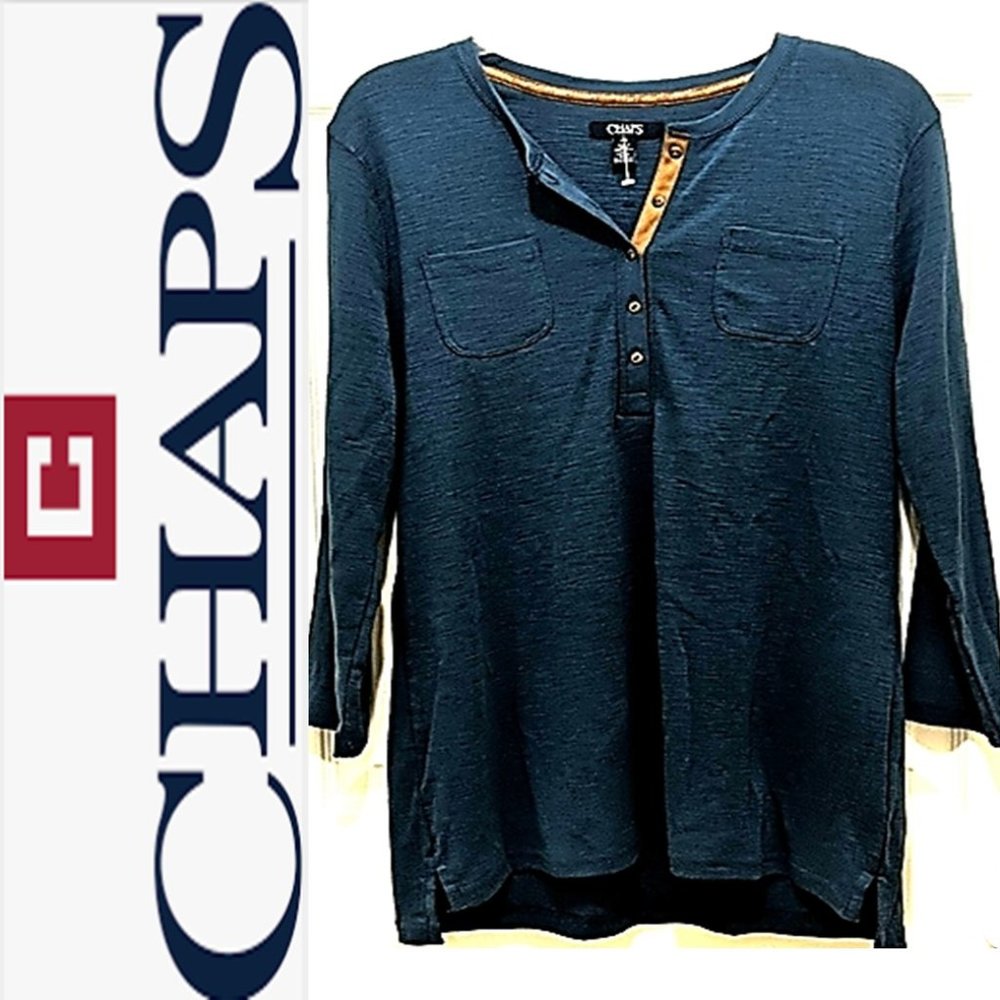 Chaps Large Long Sleeve Pull-Over - image 1